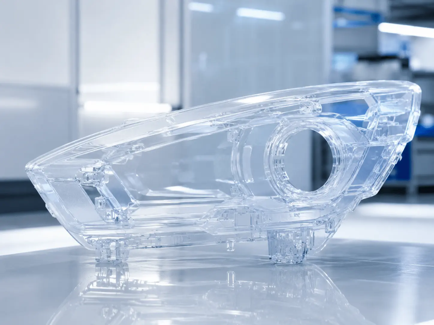 汽車透明外殼 3D 列印應用示意圖